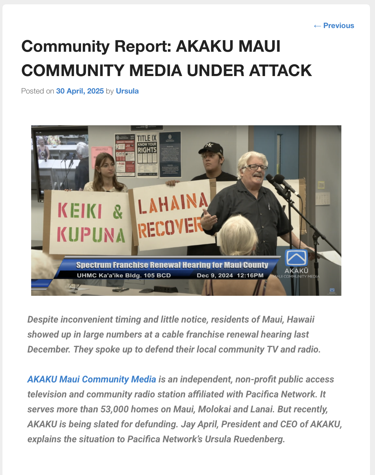 Pacifica Media Article Pacifica Media Article